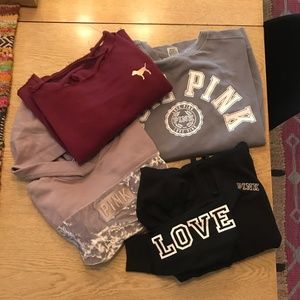 PINK sweatshirt bundle S-M